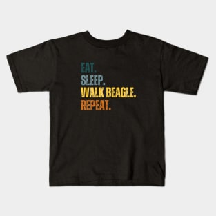 Eat. Sleep. Walk Beagle. Repeat Kids T-Shirt